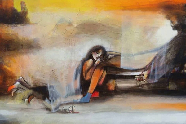 تقفين على شرفة دمعةٍ&nbsp;أخرى