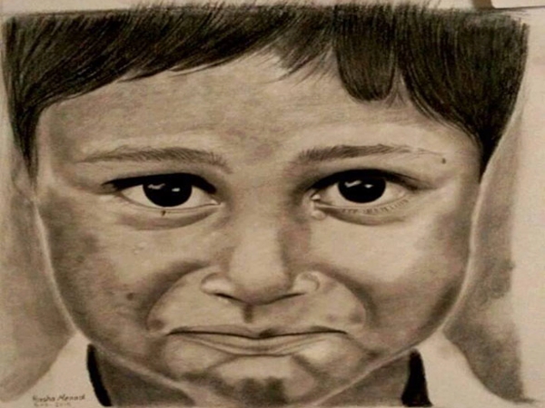 كأن طفلا بكى