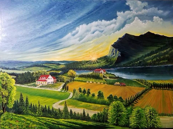 الفن حلم لا عمر له.. حنّا كعبر لوحات بطعم النضج وحب&nbsp;الحياة