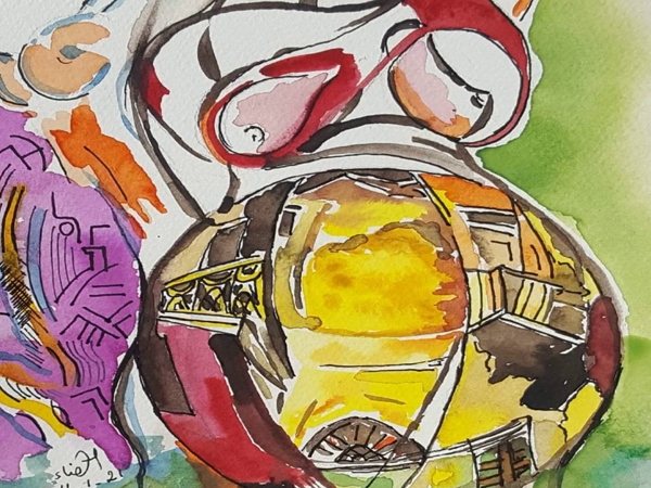 التشكيلية هناء عبد الخالق.. المرأة توأم&nbsp;بيروت