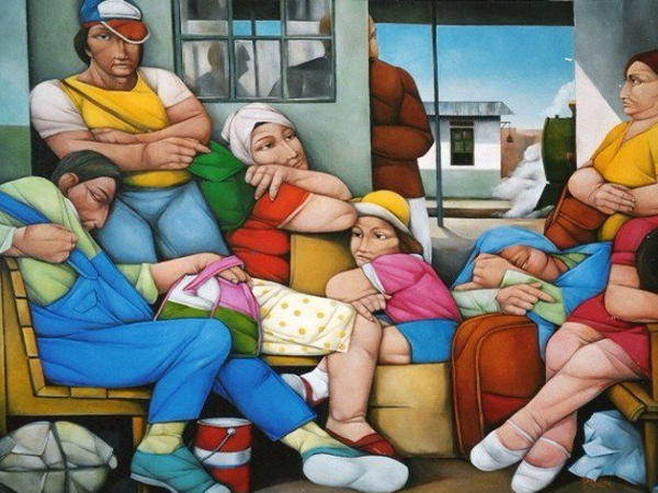 في انتظار القطار