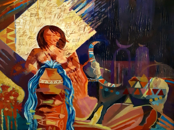 كتابات فوق صفحة البحر 