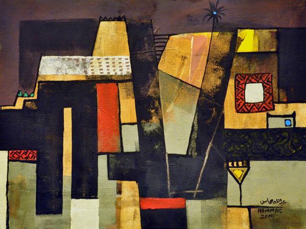 الباب المرسوم بالفحم مغلق